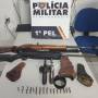 Polícia Militar apreende quatro armas de fogo em zona rural de Apiacás
