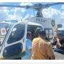 Policial é resgatado de helicóptero após sofrer fratura ao cair de viatura no interior de Juara