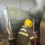 Incêndio atinge caminhonete dentro de oficina em Matupá