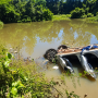 Homem morre após carro sair da pista e cair em lagoa na MT-322