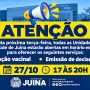 Unidades de saúde terão horário estendido para atualização de cadernetas de vacinação nesta terça-feira (27)